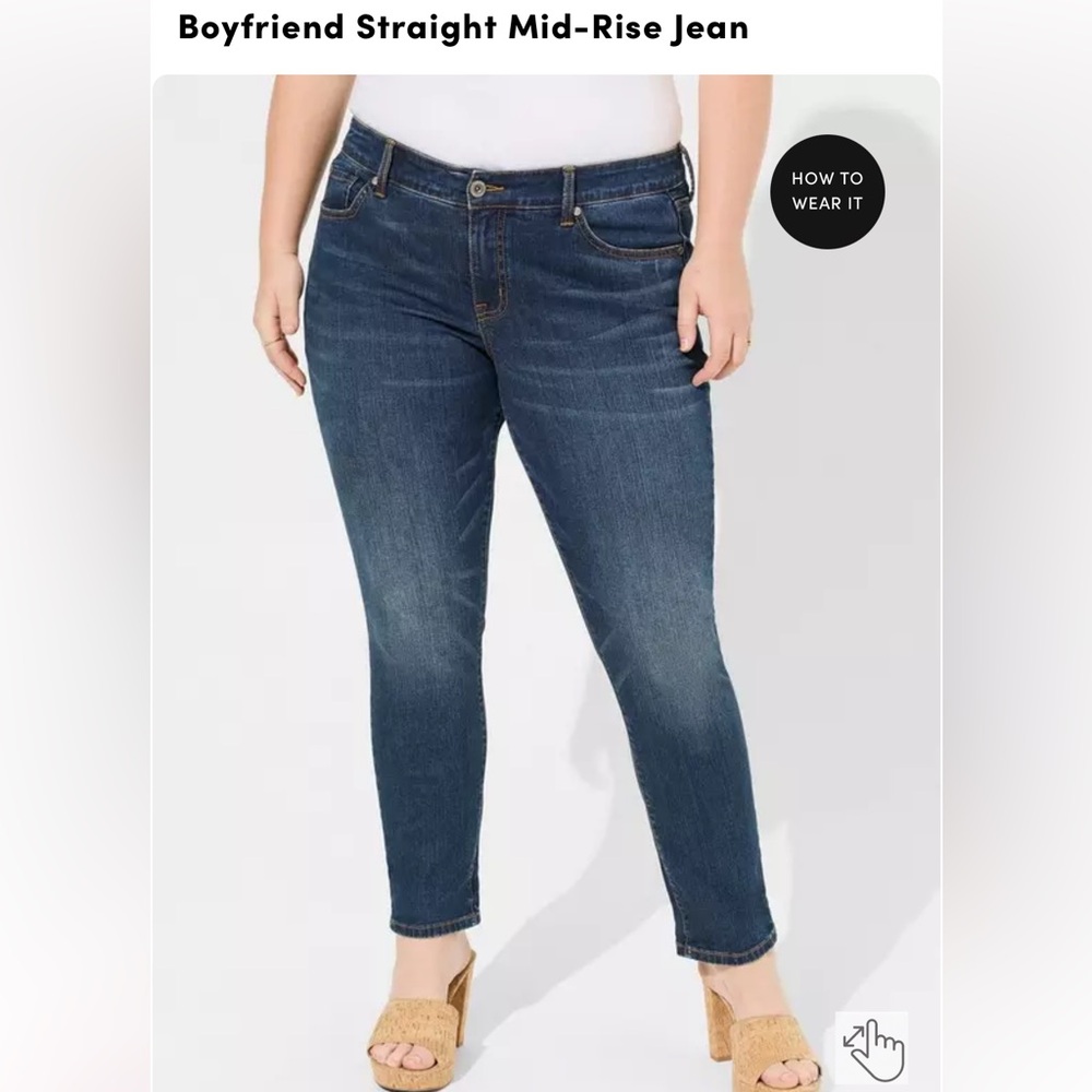 Torrid Dark Blue Boyfriend Jeans - Size 20R